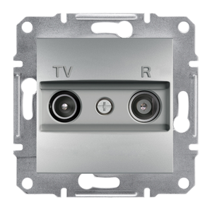 Розетка TV-R проходная (8 dB) алюминий ASFORA Schneider Electric